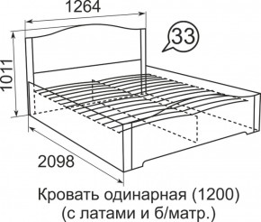Кровать с латами Виктория 900*2000 в Ижевске - izhevsk.ok-mebel.com | фото 4