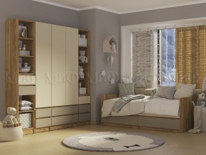 ЧЕЛСИ Color Кровать с ящиками 800 с настилом ЛДСП (Слоновая кость/Глиняный серый/Дуб крафт) в Ижевске - izhevsk.ok-mebel.com | фото 2