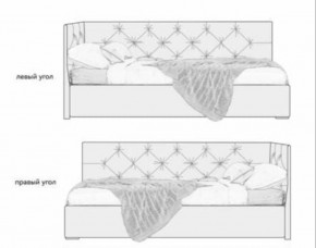 Кровать угловая Лэсли интерьерная +основание (120х200) в Ижевске - izhevsk.ok-mebel.com | фото 2