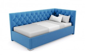 Кровать угловая Виола интерьерная +основание (90х200) 4 кат. ткани в Ижевске - izhevsk.ok-mebel.com | фото