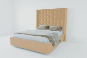 Кровать Венеция ЛЮКС с ПМ 1200 (экокожа бежевая) в Ижевске - izhevsk.ok-mebel.com | фото 2