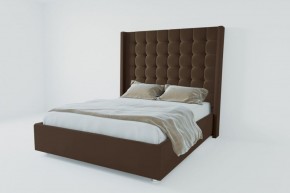 Кровать Венеция ЛЮКС с ПМ 1200 (экокожа коричневая) в Ижевске - izhevsk.ok-mebel.com | фото 2