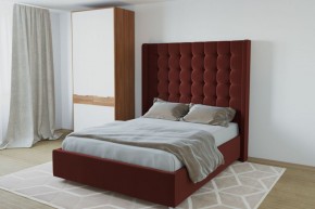 Кровать Венеция ЛЮКС с ПМ 1200 (велюр бордо) в Ижевске - izhevsk.ok-mebel.com | фото 2