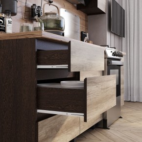 Кухня Энигма 1.6 м (венге/дуб каньон) в Ижевске - izhevsk.ok-mebel.com | фото 2