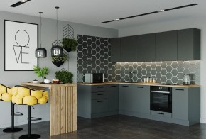 Кухня угловая Антрацит 2600х1600 (Стол. 38мм) в Ижевске - izhevsk.ok-mebel.com | фото