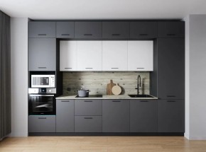 Кухонный гарнитур Меренга 3400 (Стол. 38мм) в Ижевске - izhevsk.ok-mebel.com | фото