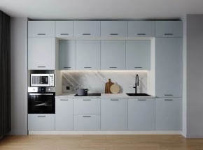 Кухонный гарнитур Смоки 3400 (Стол. 26мм) в Ижевске - izhevsk.ok-mebel.com | фото
