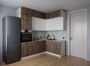 Кухонный гарнитур Старое Дерево 2200*1700 (Стол. 38мм) в Ижевске - izhevsk.ok-mebel.com | фото
