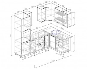 Кухонный гарнитур угловой Демо 2400х1600 (Стол. 26мм) в Ижевске - izhevsk.ok-mebel.com | фото 2