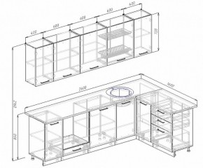 Кухонный гарнитур угловой Графика 2600х1600 (Стол. 26мм) в Ижевске - izhevsk.ok-mebel.com | фото 2