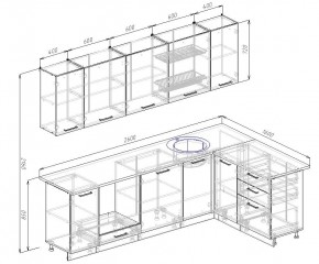 Кухонный гарнитур угловой Лофт 2600х1600 (Стол. 26мм) в Ижевске - izhevsk.ok-mebel.com | фото 2