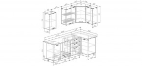 Кухонный гарнитур угловой Смоки 2200*1000 (Стол. 38 мм) в Ижевске - izhevsk.ok-mebel.com | фото 2