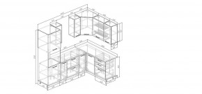 Кухонный гарнитур угловой Смоки 2400*1600 (Стол. 38мм) в Ижевске - izhevsk.ok-mebel.com | фото 2