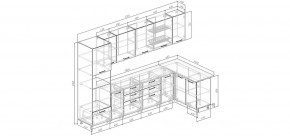Кухонный гарнитур угловой Смоки 3200*1400 (Стол. 38мм) в Ижевске - izhevsk.ok-mebel.com | фото 2