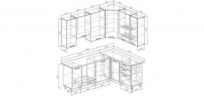 Кухонный гарнитур Умбра 2200*1600 h950 (Стол. 26мм) в Ижевске - izhevsk.ok-mebel.com | фото 2