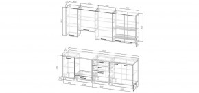Кухонный гарнитур Умбра 2400 h950 (Стол. 26мм) в Ижевске - izhevsk.ok-mebel.com | фото 2