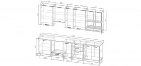 Кухонный гарнитур Умбра 3000 h950 (Стол. 26мм) в Ижевске - izhevsk.ok-mebel.com | фото 2