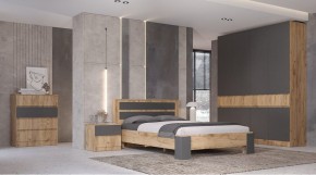 ЛЕНОРА Спальный гарнитур (модульный) графит в Ижевске - izhevsk.ok-mebel.com | фото