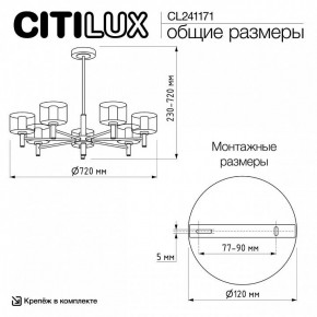 Люстра на штанге Citilux ELAN CL241171 в Ижевске - izhevsk.ok-mebel.com | фото 12