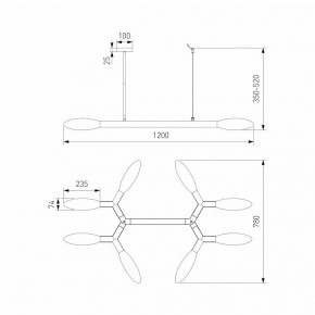 Люстра на штанге Eurosvet Covalent 30180 черный в Ижевске - izhevsk.ok-mebel.com | фото 3