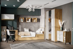 МИЛАН Спальня (Дуб Золотой/Белый матовый) в Ижевске - izhevsk.ok-mebel.com | фото 45