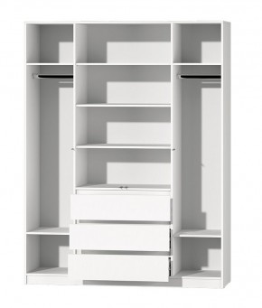 МС "Хилтон" Шкаф №1 1600 (Белый текстурный) в Ижевске - izhevsk.ok-mebel.com | фото 3