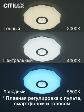 Накладной светильник Citilux Диамант Смарт CL713A30G в Ижевске - izhevsk.ok-mebel.com | фото 4
