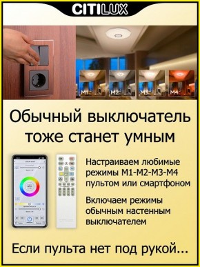 Накладной светильник Citilux Диамант Смарт CL713A30G в Ижевске - izhevsk.ok-mebel.com | фото 6