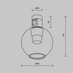 Накладной светильник Maytoni Bubble TR148-1-3W4K-B в Ижевске - izhevsk.ok-mebel.com | фото 6