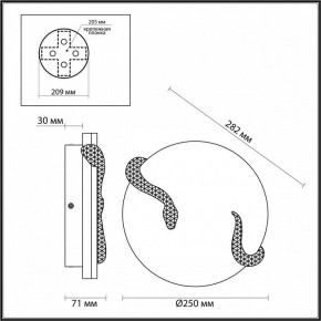 Накладной светильник Odeon Light Snake 7033/10WL в Ижевске - izhevsk.ok-mebel.com | фото 4
