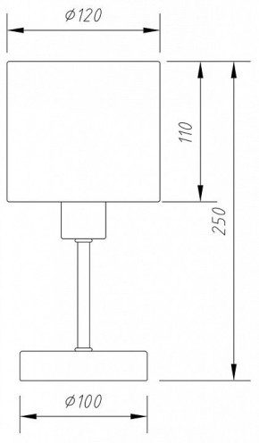Настольная лампа декоративная Escada Denver 1109/1 Chrome/Beige в Ижевске - izhevsk.ok-mebel.com | фото 6