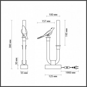 Настольная лампа декоративная Odeon Light Lark 5431/2TL в Ижевске - izhevsk.ok-mebel.com | фото 4