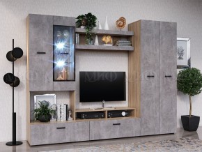 Нэнси New Пенал (ЛДСП) Бетон светлый/Сонома в Ижевске - izhevsk.ok-mebel.com | фото 3