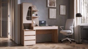 ПИФАГОР Стол компьютерный (дуб вотан/кашемир) в Ижевске - izhevsk.ok-mebel.com | фото