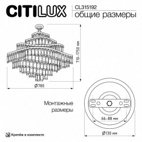 Подвесная люстра Citilux Naiad CL315192 в Ижевске - izhevsk.ok-mebel.com | фото 6