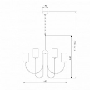 Подвесная люстра Eurosvet Abbey 60164/10 никель Smart в Ижевске - izhevsk.ok-mebel.com | фото 4