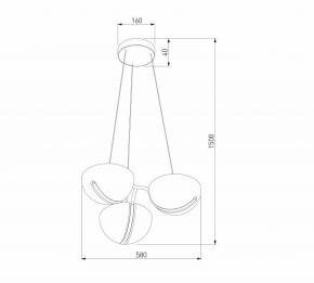 Подвесная люстра Eurosvet Emisfero 50083/3 LED золото в Ижевске - izhevsk.ok-mebel.com | фото 6