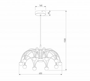 Подвесная люстра Eurosvet Ragno 90034/10 LED черный в Ижевске - izhevsk.ok-mebel.com | фото 5