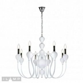Подвесная люстра iLamp Lady 88003-8 WH в Ижевске - izhevsk.ok-mebel.com | фото 2