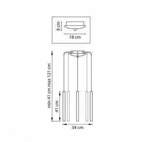 Подвесная люстра Lightstar Tubo L5T747237 в Ижевске - izhevsk.ok-mebel.com | фото 3