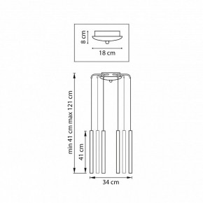 Подвесная люстра Lightstar Tubo L8T747247 в Ижевске - izhevsk.ok-mebel.com | фото 3
