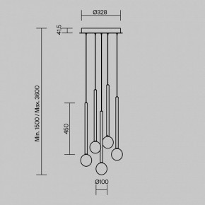 Подвесная люстра Maytoni Bubble dream MOD383PL-L16BBS3K в Ижевске - izhevsk.ok-mebel.com | фото 4