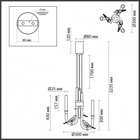 Подвесная люстра Odeon Light Lark 5431/6L в Ижевске - izhevsk.ok-mebel.com | фото 5