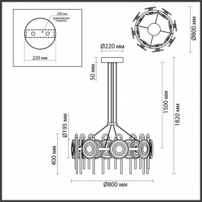 Подвесная люстра Odeon Light Magnet 5407/92L в Ижевске - izhevsk.ok-mebel.com | фото 6