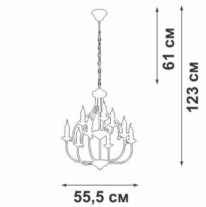 Подвесная люстра Vitaluce V1863 V1863-8/9 в Ижевске - izhevsk.ok-mebel.com | фото 3