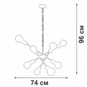 Подвесная люстра Vitaluce V4750 V4750-1/8 в Ижевске - izhevsk.ok-mebel.com | фото 2