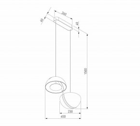 Подвесной светильник Eurosvet Emisfero 50083/2 LED золото в Ижевске - izhevsk.ok-mebel.com | фото 4