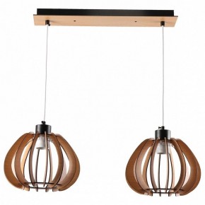 Подвесной светильник Imex MD.9012 MD.9012-2-P-BK+WOOD в Ижевске - izhevsk.ok-mebel.com | фото