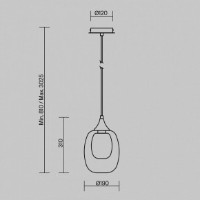 Подвесной светильник Maytoni Aura MOD016PL-01BS1 в Ижевске - izhevsk.ok-mebel.com | фото 4