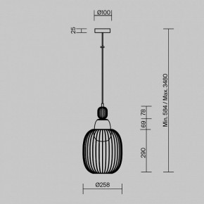 Подвесной светильник Maytoni Levitation MOD376PL-01G1 в Ижевске - izhevsk.ok-mebel.com | фото 5